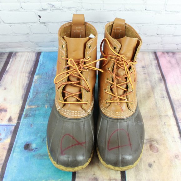 LL BEAN Uninsulated Lace-up Duck Bean Boots Sz 11 - Picture 5 of 9